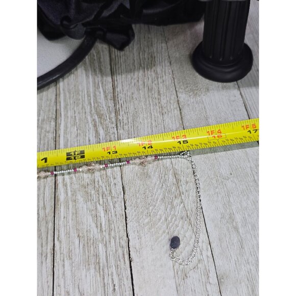 Unique Handcrafted 925 Sterling Silver Ruby Sweet Heart Inspired beaded Necklace - Picture 10 of 11